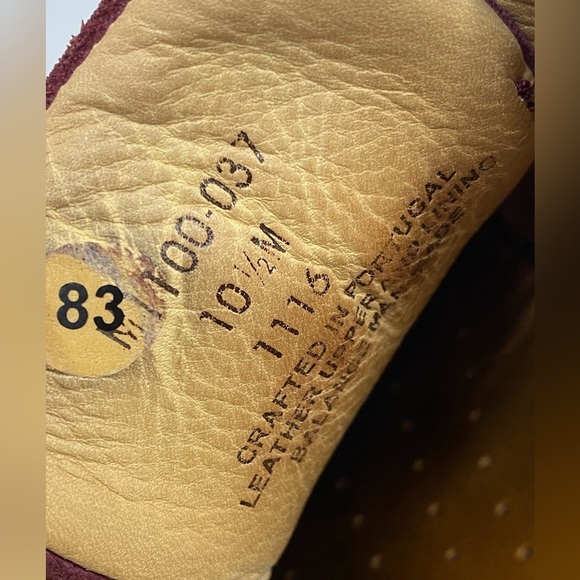 Samuel Hubbard Men’s 10.5 Leather Suede‎ Flat Shoes Free Plum Lace up - Picture 3 of 14